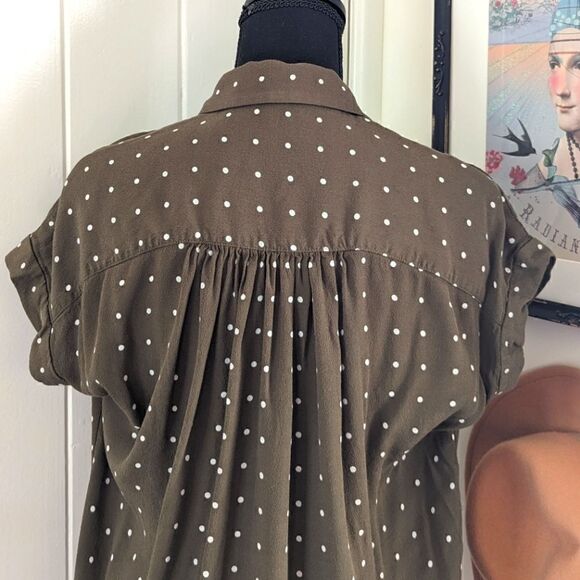Madewell Drapey Popover Shirt XS Normcore Academia Boho Preppy Whimsical Fairy - Picture 10 of 13